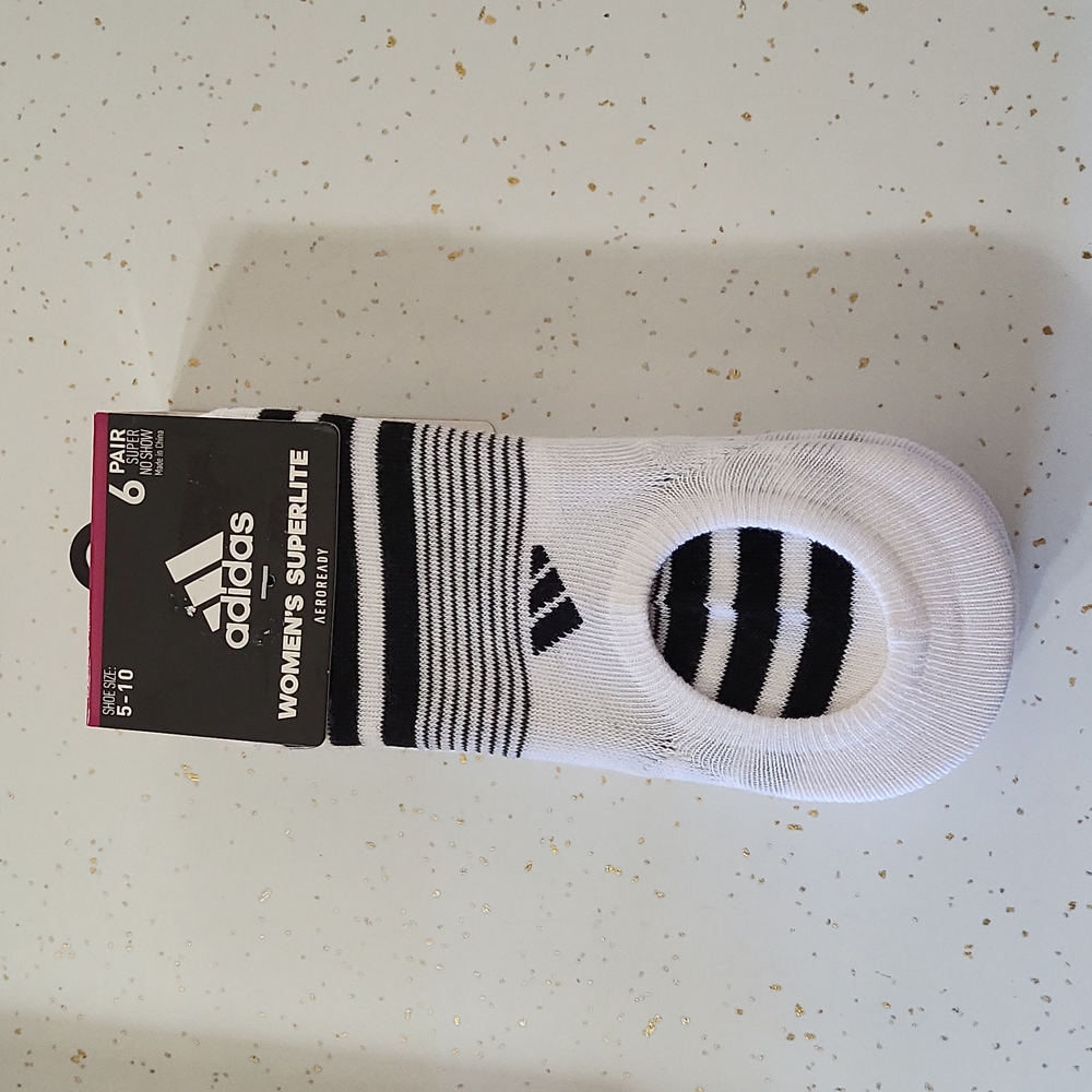 Brand New Adidas Womens Superlite No Show Socks